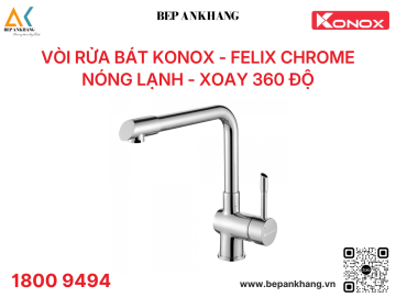 Vòi rửa bát Konox Felix Chrome